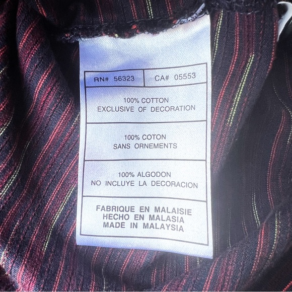 Nike Golf Maroon Striped Long Sleeve Shirt Large - Picture 6 of 6